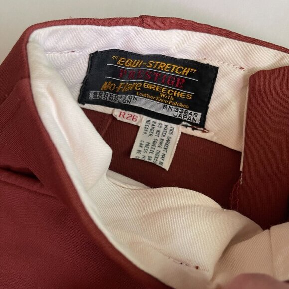 Prestige Rust Equine Horse Riding Pants Size R26 - Picture 4 of 7